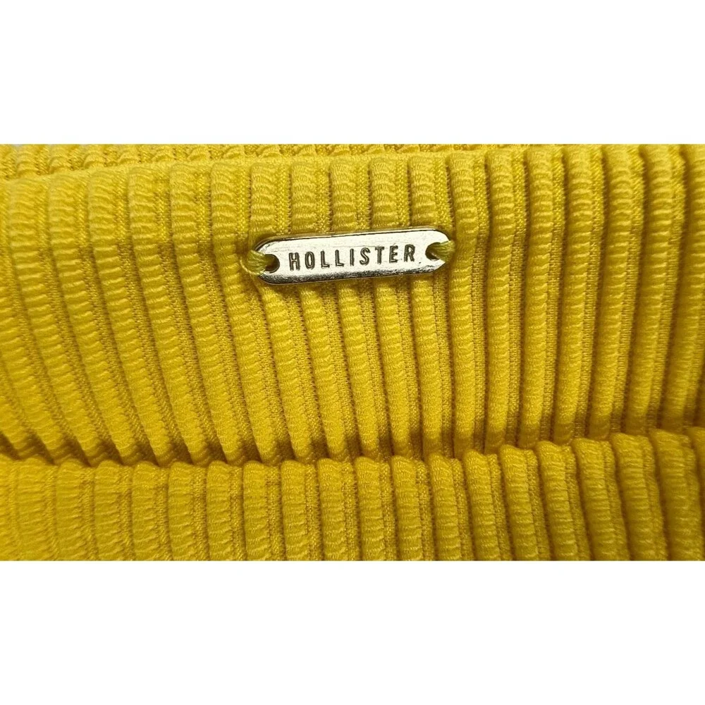 HOLLISTER Swim Bikini Bundle Size S White Yellow Pink Ribbed Mix & Match 4 Piece